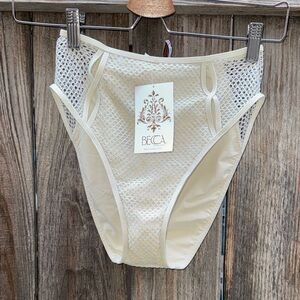 BECCA Crochet High Waist Bikini Bottoms Size Small